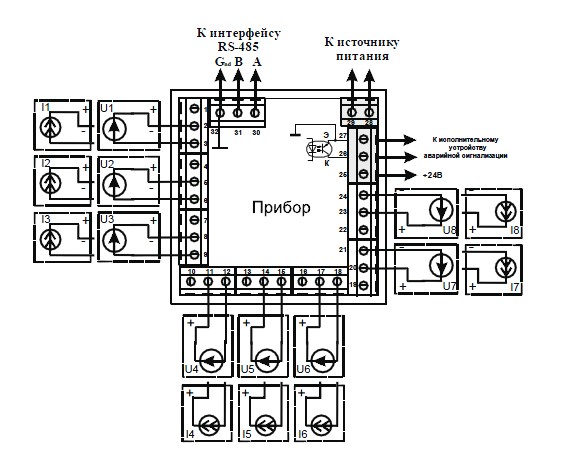 Схема подключения измерителя