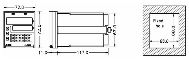 Габаритные размеры счетчика FOTEK SC-342