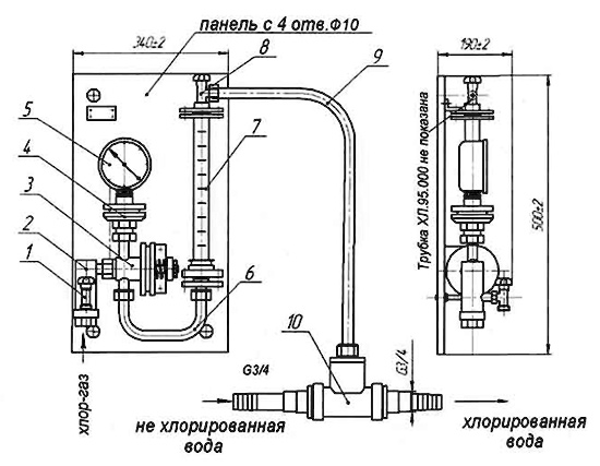 Состав хлоратора воды ЛОНИИ-100КМ